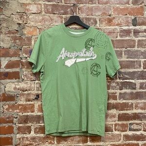 Aeropostale Light Green Graphic Tee